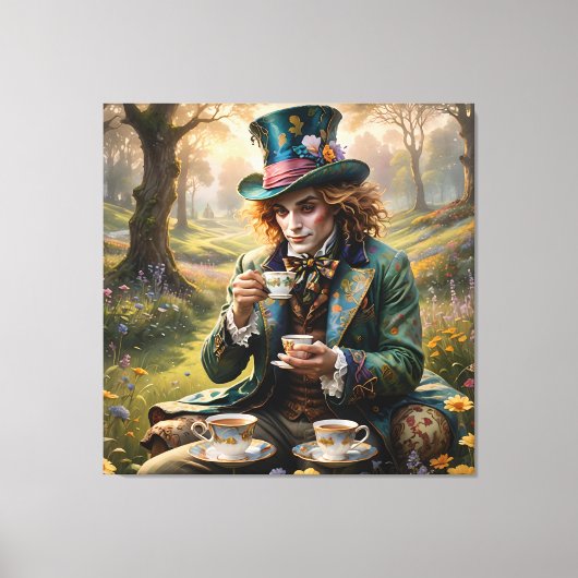 ハンサムなHatter ai art Stretted Canvas Print キャンバスプリント (正面)