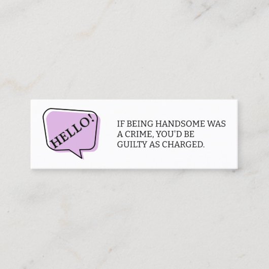 ハンサムもしなおもしろいデートすること通話カードであること スキニー名刺 (正面)