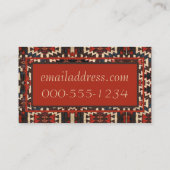 ハンサムオリエンタルラグデザイン名刺 名刺 (裏面)