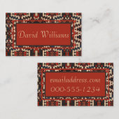 ハンサムオリエンタルラグデザイン名刺 名刺 (正面/裏面)