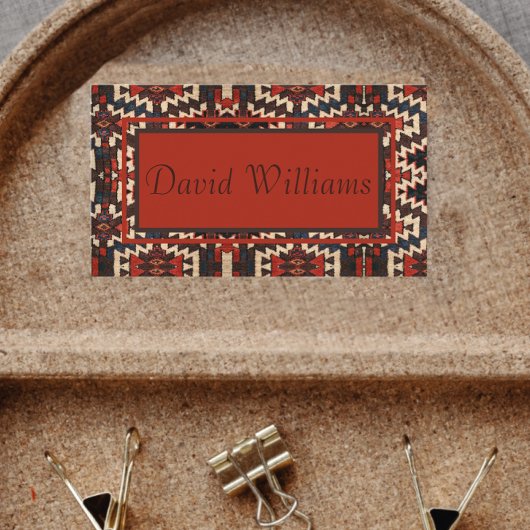 ハンサムオリエンタルラグデザイン名刺 名刺