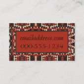 ハンサムオリエンタルラグデザイン名刺 名刺 (裏面)