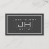 ハンサムグレー&ダークグレープロフェッショナル 名刺 (正面)