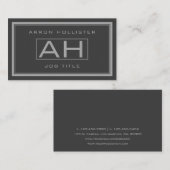 ハンサムグレー&ダークグレープロフェッショナル 名刺 (正面/裏面)