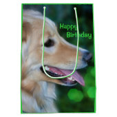 ハンサムゴールデンリトリバー抱き枕 ミディアムペーパーバッグ (裏面)