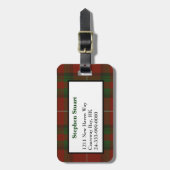 ハンサムスチュアートオブブルートタータンチェックプレイド荷物タグ ラゲッジタグ (正面縦)