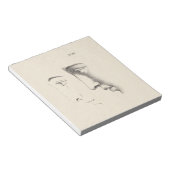 ハンサムマンズプロフィールアンティークフランスの版木、銅版、版画 ノートパッド (アングル)