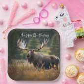 ハンサムムース誕生日 ペーパープレート (パーティー)