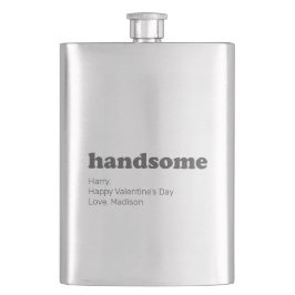 ハンサムモダンなタイポグラフィとカスタムメッセージ フラスク