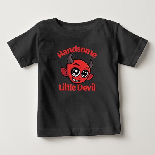 ハンサムリトルデビルベイビーキャラクター ベビーTシャツ (正面)