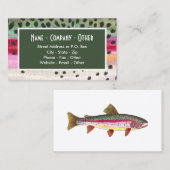 ハンサムレインボートラウト魚釣り 名刺 (正面/裏面)