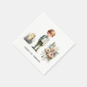 ハンサム少年1st.聖餐式招待状 スタンダードカクテルナプキン (角)