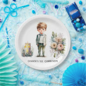 ハンサム少年1st.聖餐式 ペーパープレート (パーティー)