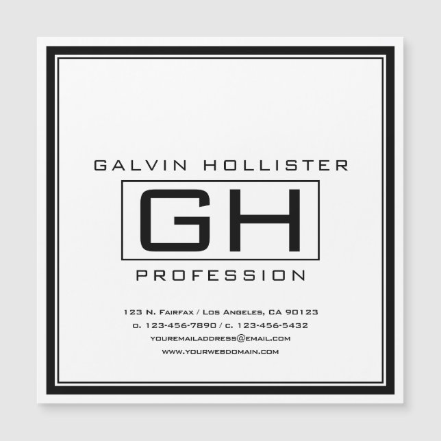 ハンサム白黒プロフェッショナル (正面)