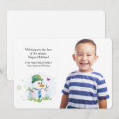 ハンサム雪だるまフォト招待状 招待状 (正面/裏面)