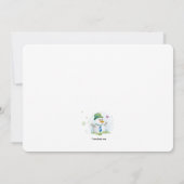 ハンサム雪だるまフォト招待状 招待状 (裏面)