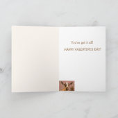 ハンサム魅力的ヤギのバレンタインのホリデーカード シーズンカード (内部)