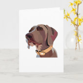 ハンサム·オス·ワイマラナー-任意の大事な行事カード。 カード (黄色い花)