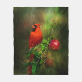 ハンサム·オス·（鳥）ショウジョウコウカンチョウ フリースブランケット