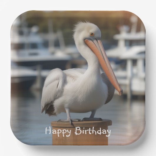 ハンサム・ペリカン ペーパープレート (正面)