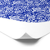 ハンザブルーホワイトラッキータリスマンの手 ポスター (角)