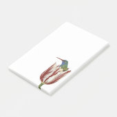 ハンスはチューリップのポストイットノートパッドに入ったハミングバード ポストイット (アングル)