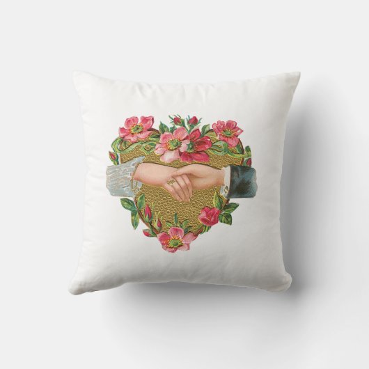 ハンスウィズフロワーズ、ヴィンテージ ヴィクトリアン バレンタインデー クッション (裏面)