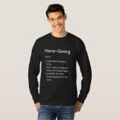 ハンスゲオルクという名前の定義 面白い辞書 Tシャツ (正面フル)