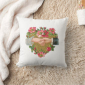 ハンス ウィズ フラワーズ、ヴィンテージ ヴィクトリアン バレンタインデー クッション (ブランケット)