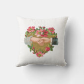 ハンス ウィズ フラワーズ、ヴィンテージ ヴィクトリアン バレンタインデー クッション (裏面)