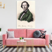 ハンス・クリスチャン・アンデルセンポートレート2 キャンバスプリント (インサイチュ (リビング))