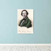 ハンス・クリスチャン・アンデルセンポートレート2 キャンバスプリント (インサイチュ (ウッドフロア))
