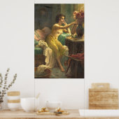 ハンス・ザッツカによる化粧台でエジプト人の少女 ポスター (キッチン)