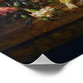 ハンス・ザッツカによる花の静物詩 – ポスター (角)