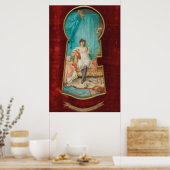 ハンス・ザッツカによる鍵穴を通して見る ポスター (キッチン)