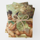 ハンス・ザツカによる「音楽を奏でる天使たち」、ヴィクトリア時代の美術 ラッピングペーパーシート (インサイチュ)