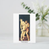 ハンス・バルダンによるヘラクレスとアンタイウス ポストカード (スタンド正面)