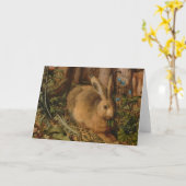 ハンス·ホフマンの森のウサギ カード (黄色い花)