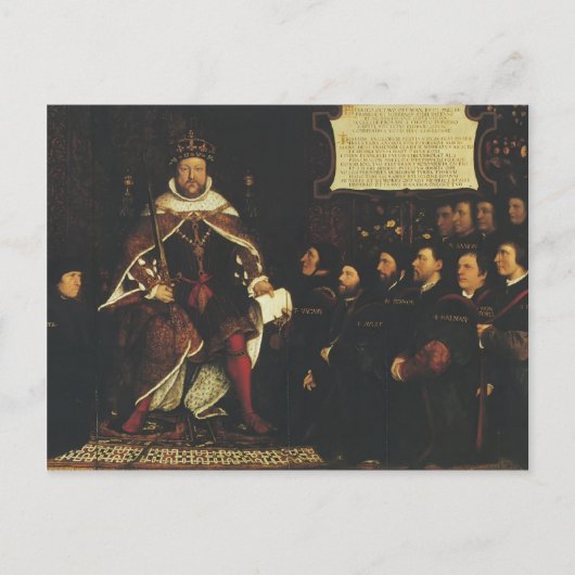 ハンス・ホルベイン・ヘンリー8世が憲章を手渡した ポストカード (正面)