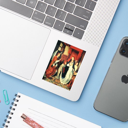 ハンス・メムリングによるヴァージン・メアリーの受胎告知 シール (ノートパソコンとiPhone)