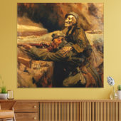 ハンス・ラーウィン – Soldat Und Tod (1917) キャンバスプリント (インサイチュ (リビング))