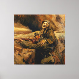 ハンス・ラーウィン – Soldat Und Tod (1917) キャンバスプリント