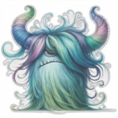 ハンス – 片目モンスタートランスペアレントステッカー シール (正面)