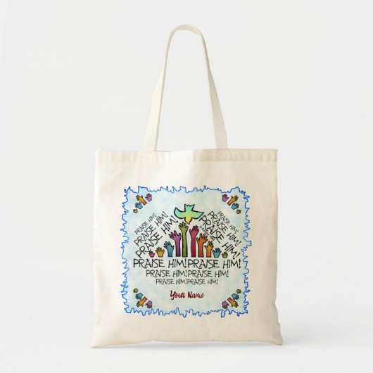 ハンズは彼を賞賛クリスチャンのトートバッグ トートバッグ (正面)
