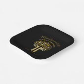 ハンズアップツリー葉懇親会の基本 ペーパープレート (傾斜あり)