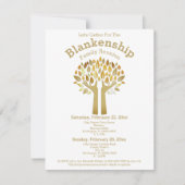 ハンズアップツリ葉ー懇親会テンプレート 招待状 (正面)