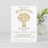 ハンズアップツリ葉ー懇親会テンプレート 招待状 (スタンド正面)