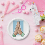 ハンズイン祈りの言葉 ペーパープレート (パーティー)