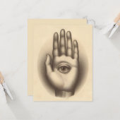 ハンズウィズアイサーレアルアンティークイラストレーション カード (正面/裏面インサイチュ)