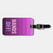 ハンズオフおもしろいデザインカスタム文字 ラゲッジタグ (正面横)